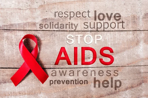 Arresto Aids Simbolo Sensibilizzazione Sull Hiv Dicembre — Foto Stock