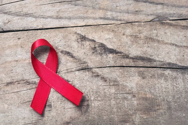 Red Ribbon Aids Awareness Symbol — Stock Photo, Image