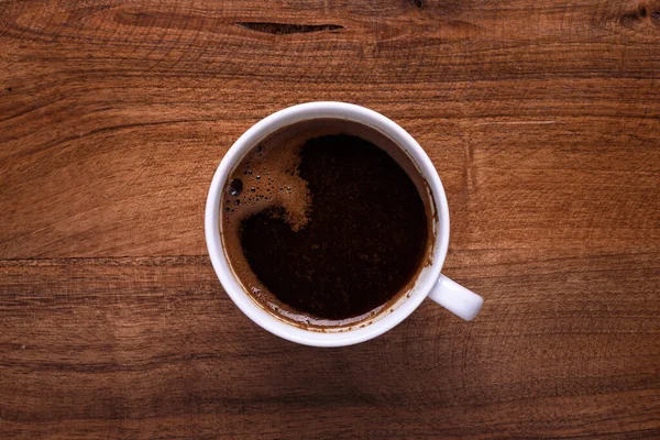 Чашка Кофе Деревянном Фоне — стоковое фото