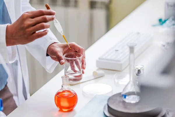 stock image scientist working in the laboratory