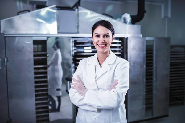 Woman Specialist Working Food Drying Chamber — Stock Photo, Image