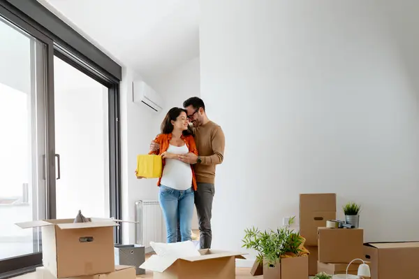 Happy Young Couple Moving New Home Royalty Free Stock Photos