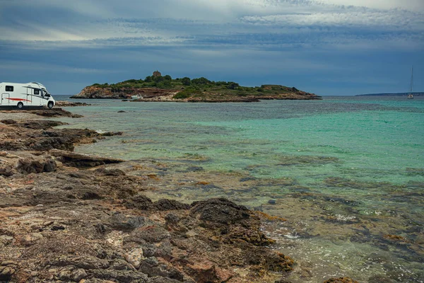 Cala Comtesa Illetes Ilha Maiorca Ilhas Baleares Espanha — Fotografia de Stock