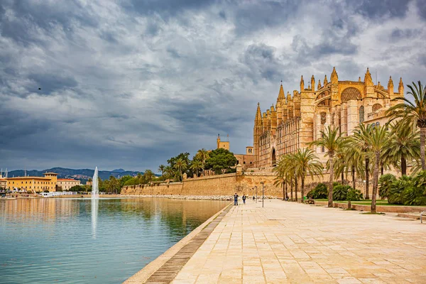 Palma Mallorca Mallorca Balearen Spanien Mai 2016 Santa Iglesia Catedral — Stockfoto