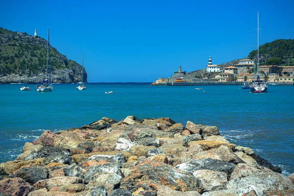 Port Soller Wyspie Majorka Baleary Morzu Śródziemnym Hiszpania — Zdjęcie stockowe