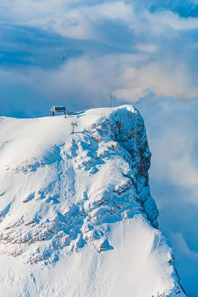 Σκι Περιοχή Zugspitze Στις Άλπεις Κοντά Garmisch Στη Γερμανία Ευρώπη — Φωτογραφία Αρχείου