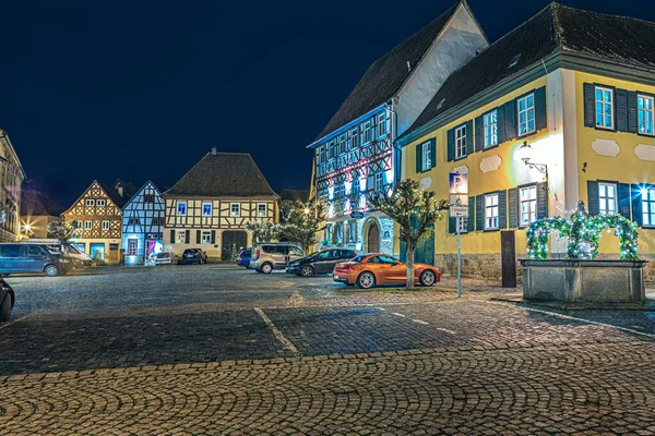 바이아라 Circa December 2022 Maximiliansplatz Sesslach Town Germany — 스톡 사진