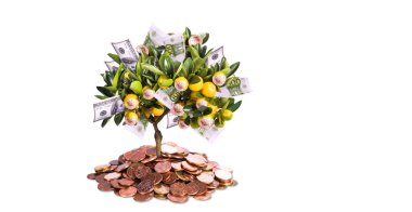 a symbolic picture for financial success and money savings clipart