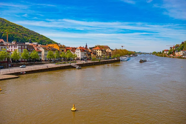 Heidelberg Baden Wuerttemberg Tyskland Circa Maj 2023 Floden Neckar Vid — Stockfoto
