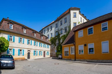 HOECHADAN DER AISCH, GERMANY - CRCA Nisan 2024: Hoechstadt 'ın Hoechstadt Sarayı