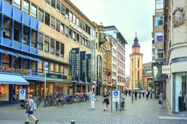 Frankfurt Main, Almanya - Haziran, 2016 yaklaşık: Frankfurt şehir Main, Almanya