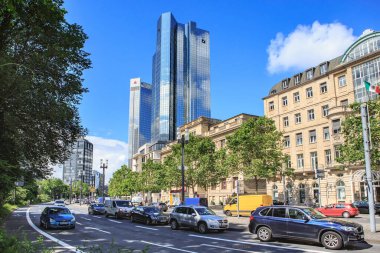 Frankfurt Main, Almanya - Haziran, 2016 yaklaşık: Frankfurt şehir Main, Almanya