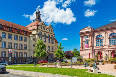 EISENACH, THURINGIA, GERMANY - CRCA HAZİRAN 2024: Eisenach kasabası Thüringen, Almanya.