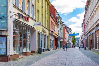 EISENACH, THURINGIA, GERMANY - CRCA HAZİRAN 2024: Eisenach kasabası, Thüringen, Almanya.