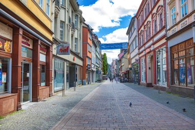 EISENACH, THURINGIA, GERMANY - CRCA HAZİRAN 2024: Eisenach kasabası, Thüringen, Almanya.