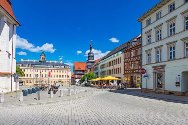 EISENACH, THURINGIA, GERMANY - CRCA HAZİRAN 2024: Thüringen 'deki Eisenach kasabası, Almanya.