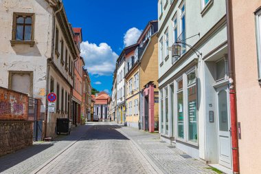 EISENACH, THURINGIA, GERMANY - CRCA HAZİRAN 2024: Eisenach 'ın Eisenach kasabası, Almanya.