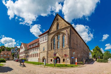 EISENACH, THURINGIA, GERMANY - CRCA HAZİRAN 2024: The Predigerkirche - Thueringer Eisenach Müzesi, Almanya.