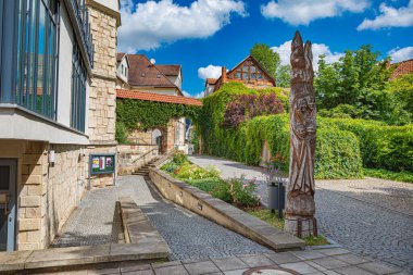 Bad SALZUNGEN, THURINGIA, GERMANY - CIRCA HAZA 2024: Bad Salzungen, Almanya 'nın Thüringen kentindeki Restoran ve Kafe Haunscher Hof of.