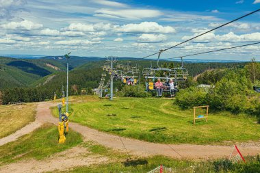OBERHof, THURINGIA, GERMANY - CRCA HAZİRAN 2024: Oberhof, Almanya 'daki Oberhof Loto Thueringen Bikerpark.