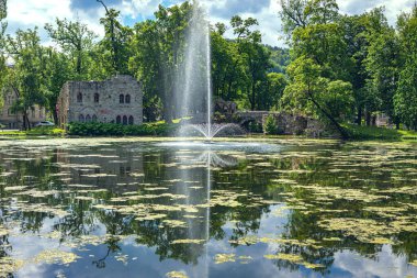 İngiliz Meiningen Bahçesi, Thüringen, Almanya.
