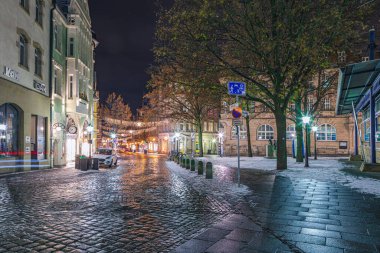 Kışlıklar coburg bavaria, Almanya için gece manzaraları