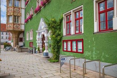 Rudolstadt kasabası, Thüringen, Almanya 'dan Rathaus