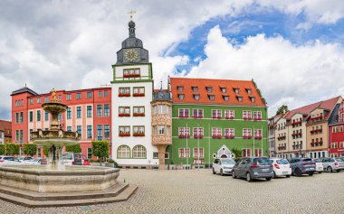 Rudolstadt 'lı Rathaus, Thüringen, Almanya
