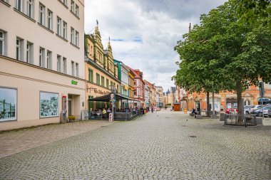 Rudolstadt 'ın Markt kasabası, Thuringia, Almanya