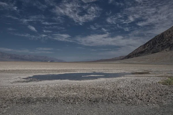 Bacia Badwater Ponto Mais Baixo América Norte Parque Nacional Death — Fotografia de Stock