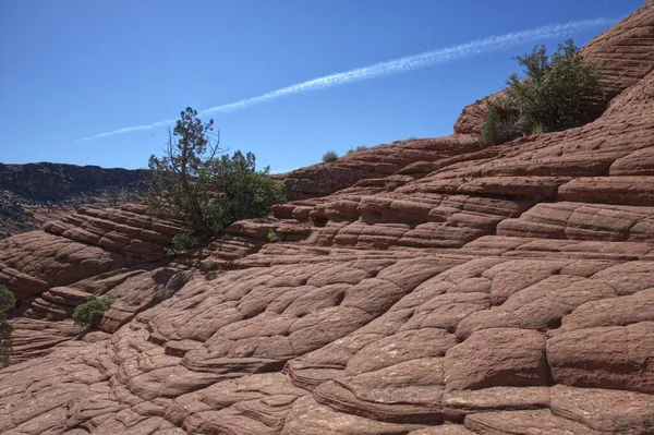 Utah 'taki Kar Kanyonu Parkı' nda taşlaşmış kum tepeleri.