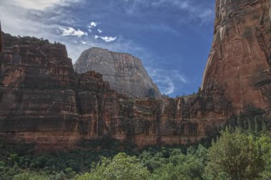 Utah 'taki Zion Ulusal Parkı' nda Büyük Beyaz Taht oluşumu _ 0663