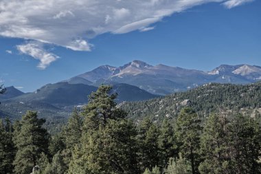 Rocky Dağı Ulusal Parkı 'ndaki Long Peak Black Canyon Trail _ 4569' dan izlendi