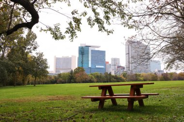 View of Vienna from the Donaupark - vertical orientation clipart