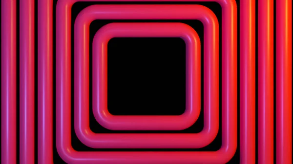 Abstract Concept Pink Background Squares Shapes Isolated Black Background Red — 图库照片