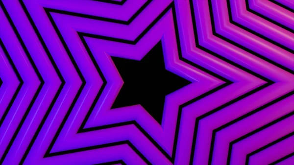 Abstract concept. Purple background of star shapes on a isolated black background. 3d illustration. High quality 3d illustration