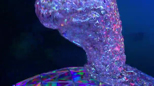 Abstrakcyjna Koncepcja Diamentowy Mózg Topi Się Rozprzestrzenia Kuli Diamentów Animacja — Wideo stockowe