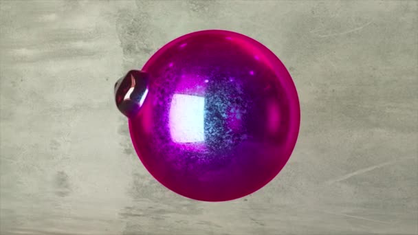 Purple Pink Glossy Sphere Sheds Its Shell Turns Transparent Liquid — Stok video