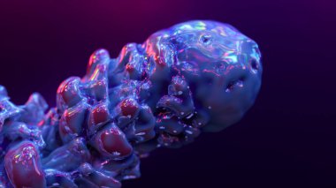  A ball of paint flies, leaving behind a trail of liquid colored waves and splashes. A seething stream of thick paint. High quality 3d illustration