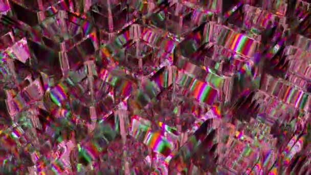 摘要概念 方管和钻石管从粉红的钻石表面上生长出来 3D动画无缝循环 高质量的4K镜头 — 图库视频影像