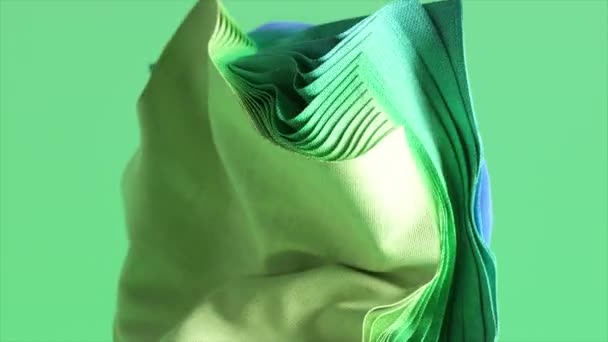 Moda Konsepti Kanat Çırpan Kumaşlarla Soyut Arkaplan Katlanmış Kare Kumaş — Stok video