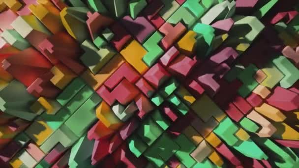 Eine Sich Wiederholende Dreidimensionale Animation Mit Einem Komplexen Technologischen Hintergrund — Stockvideo