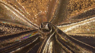 Yumuşak, zarif, pırıl pırıl kumaş dalgaları. Soyut parlak video arkaplanı. 3B illüstrasyon