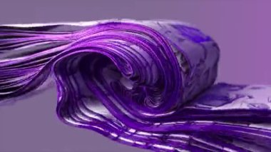 Karmaşık desenli mor ve beyaz bir girdap büyüleyici bir 3 boyutlu animasyon yaratır..