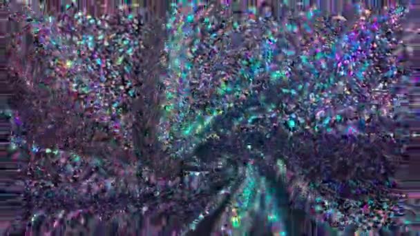 Блискучий Вихор Тканини Сечі Випромінює Спектр Кольорів Анімація — стокове відео