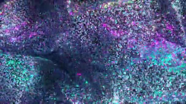 Patrón Caleidoscópico Tela Deslumbra Con Una Multitud Colores Reflectantes Animación — Vídeo de stock