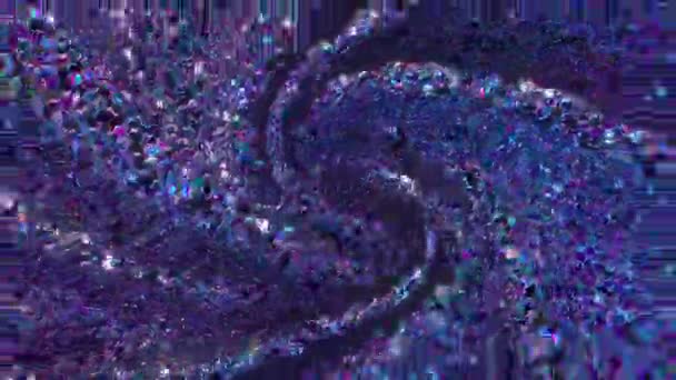 Dazzling Sequin Swirl Creates Vortex Vibrant Colors Capturing Essence Digital — Stock Video