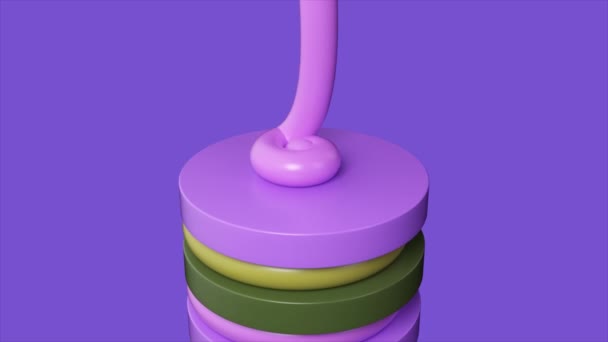 배경에 케이크의 애니메이션 — 비디오