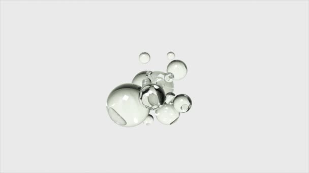 Captivating Animation Crystal Clear Spheres Reflecting Light Intricately Luxurious Modern — Stock Video