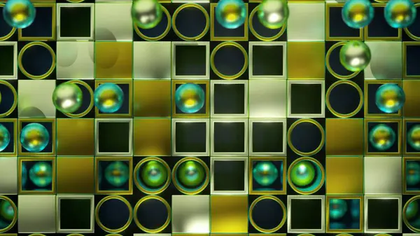 Fényes Gömbök Úszkálnak Egy Arany Smaragd Dáma Egy Luxus Játék Jogdíjmentes Stock Képek